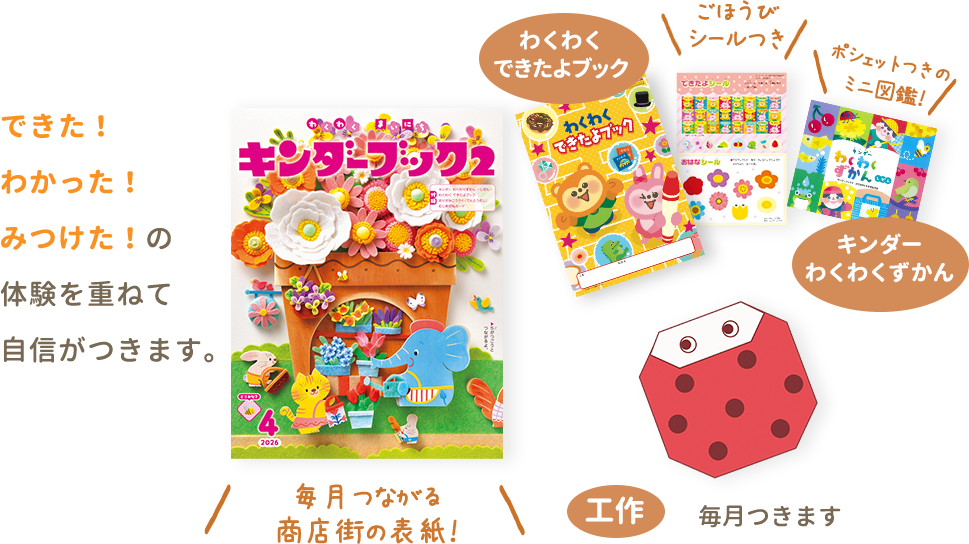 できた！わかった！みつけた！の体験を重ねて自信がつきます。