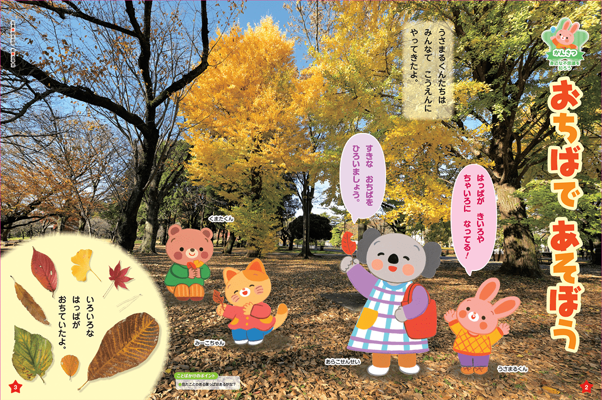 落ち葉をつかった制作を楽しみましょう