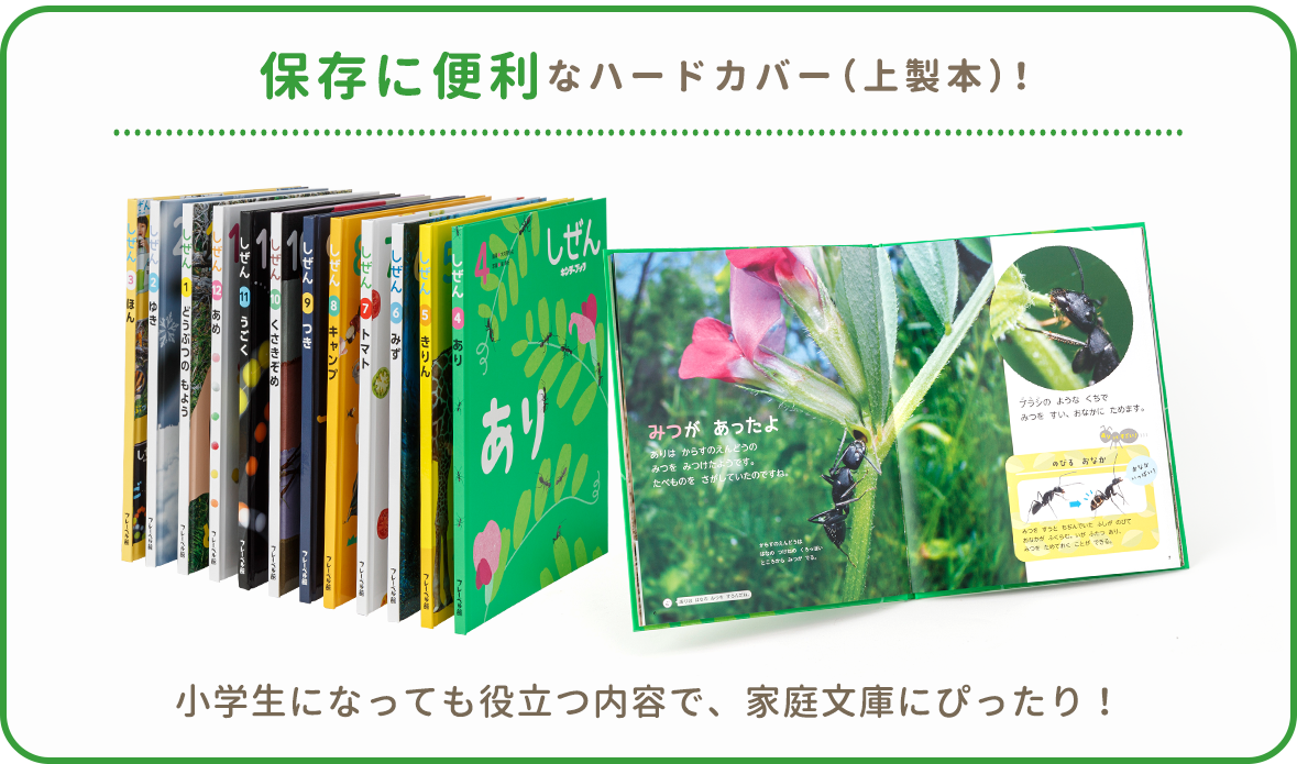 自分たちが生きている環境のなかにある、命のたいせつさやしくものおもしろさに目を向けさせます。こどもの好奇心や探求心を引き出し、考える力を育みます。